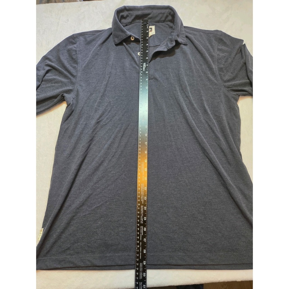 142-Duck Head 1865 Polo Men's Large Gray Long Sleeve Cotton Blend Classic Fit - Picture 6 of 8